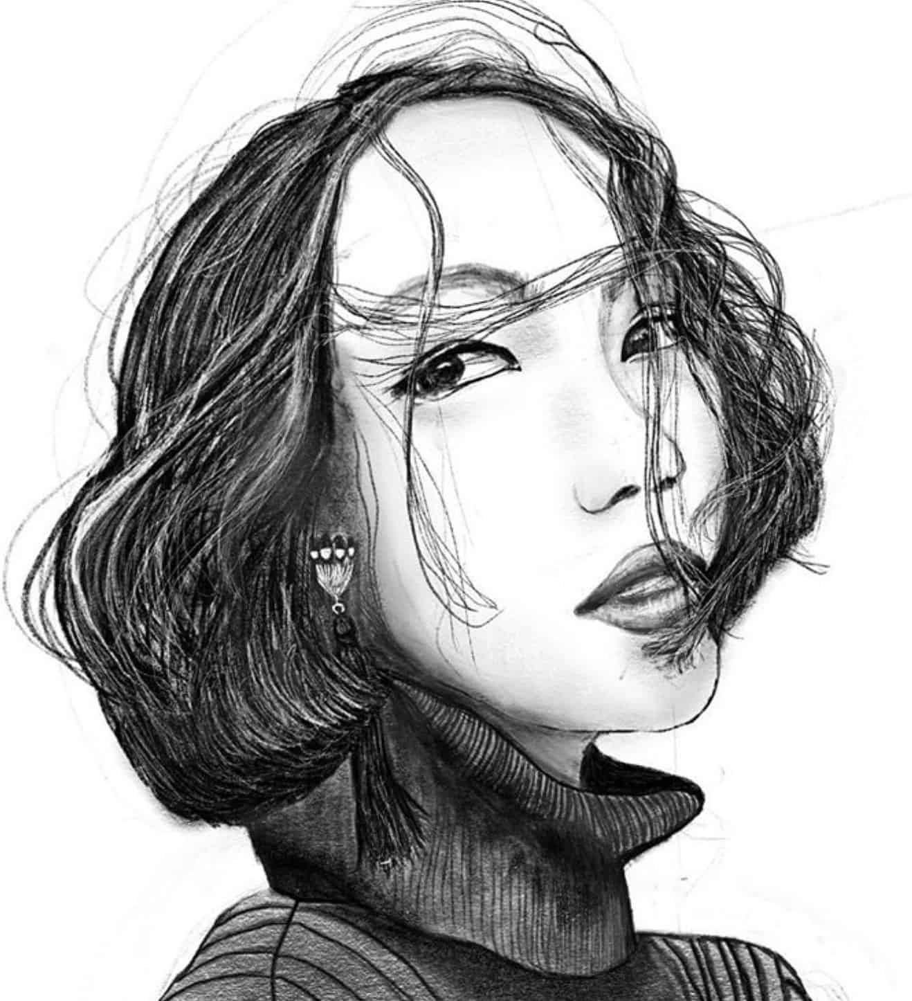 Rebecca Butler portrait sketch