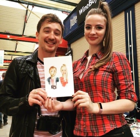 Andrea Joseph drawing of a couple