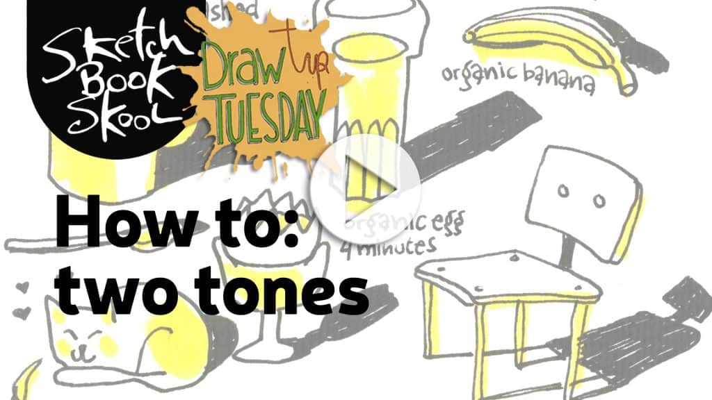 how to draw with only two tones