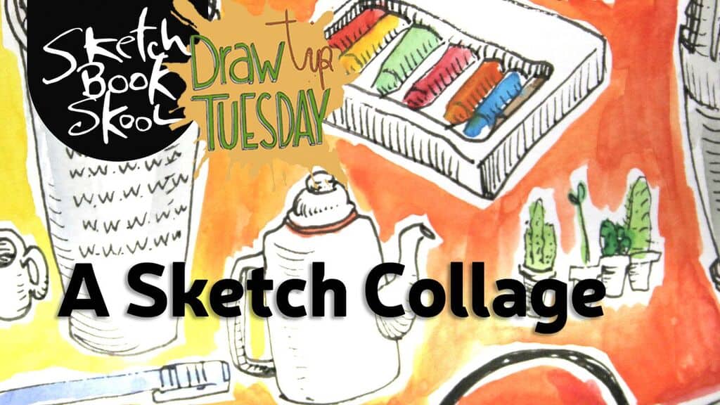 how to make a sketch collage