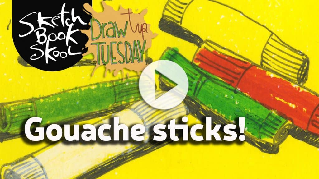 Gouache sticks sketch