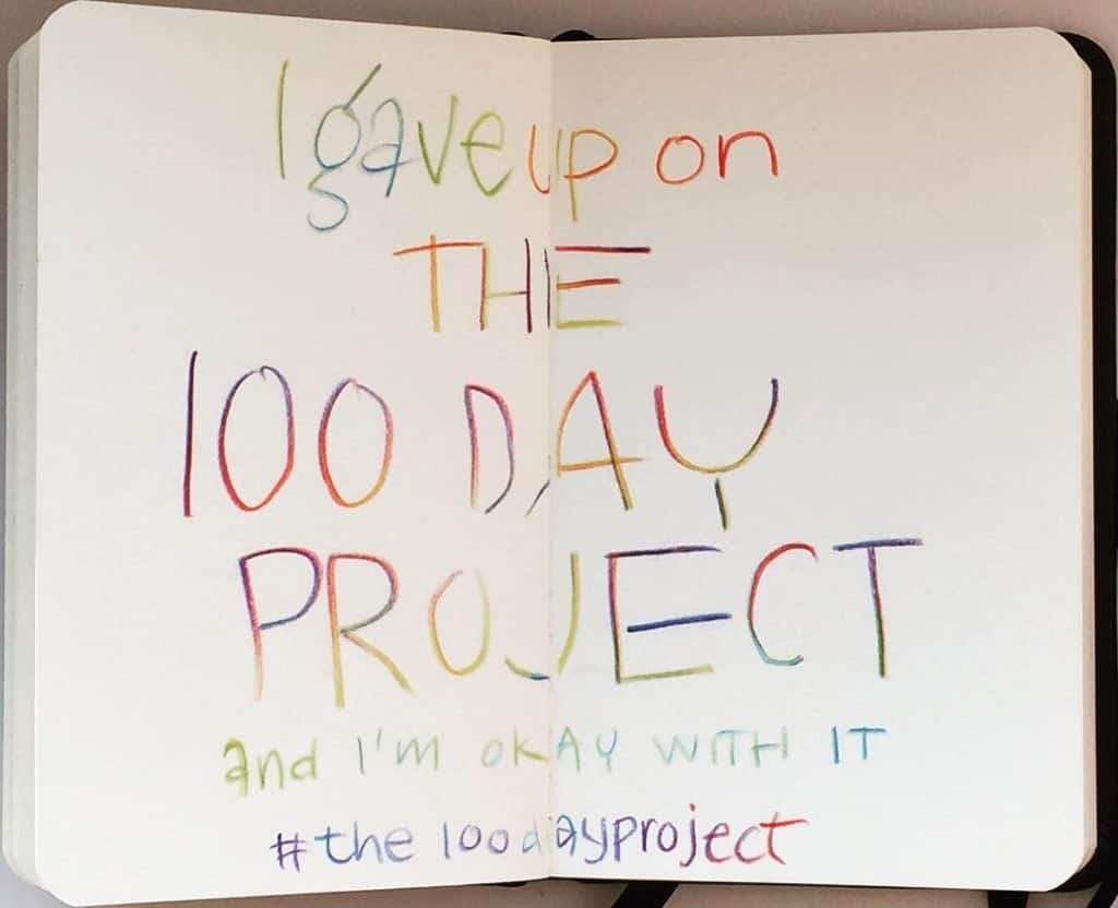 quitting 100 day project
