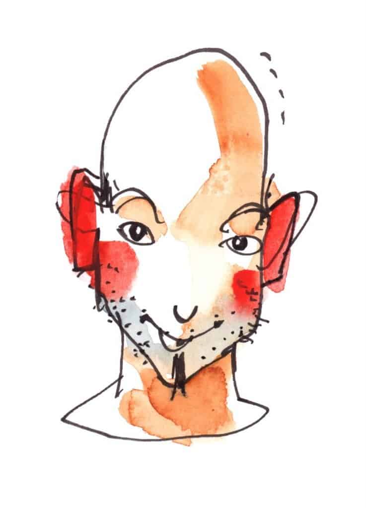 Felix Scheinberger watercolor sketch