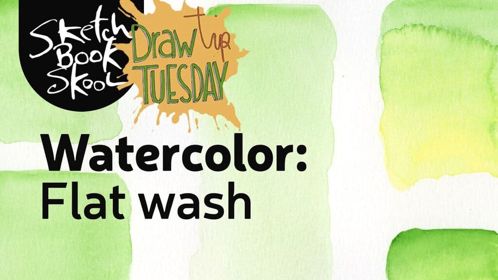 watercolor flat wash