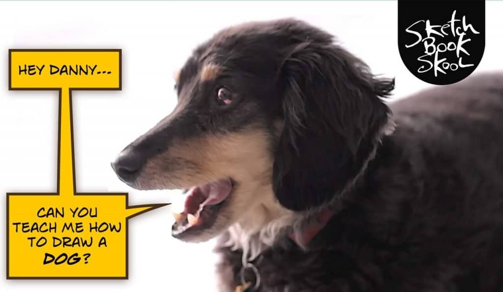 how to draw a dog