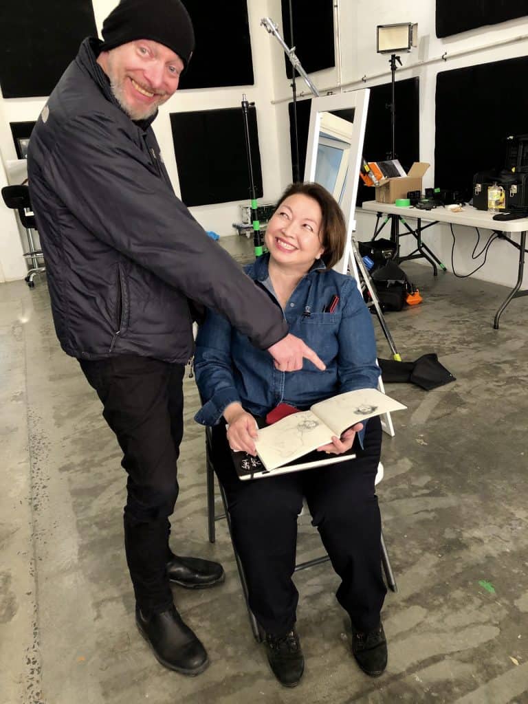 student draw with Danny