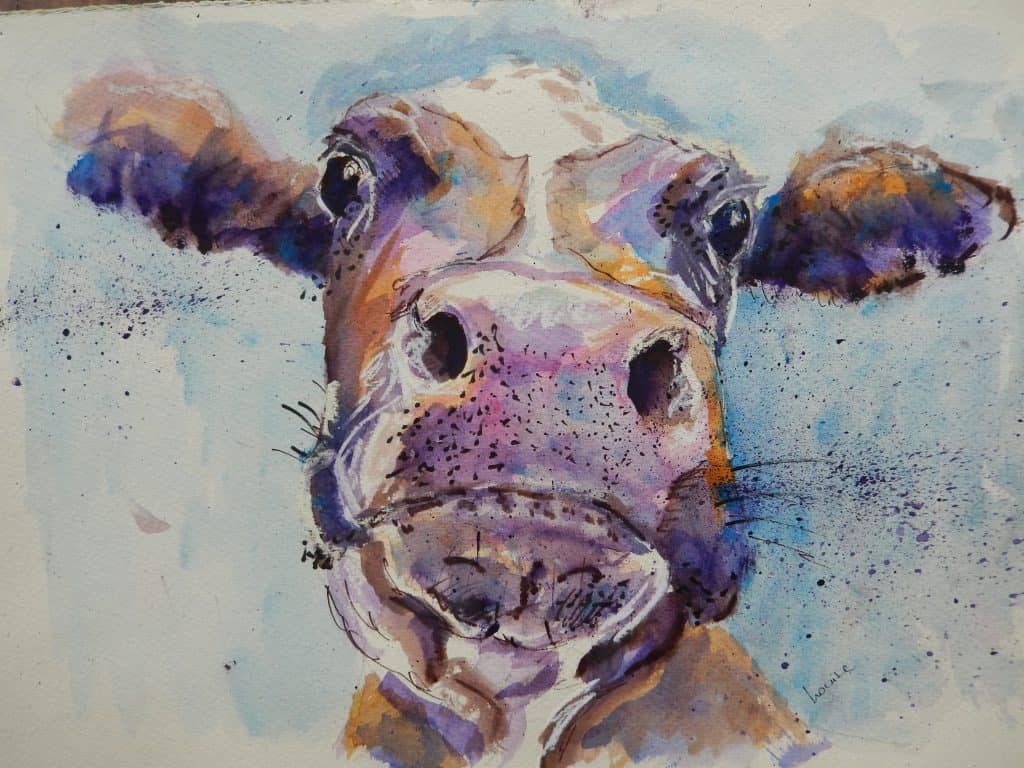 art sketch of a cow