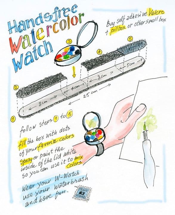 making a watercolor watch
