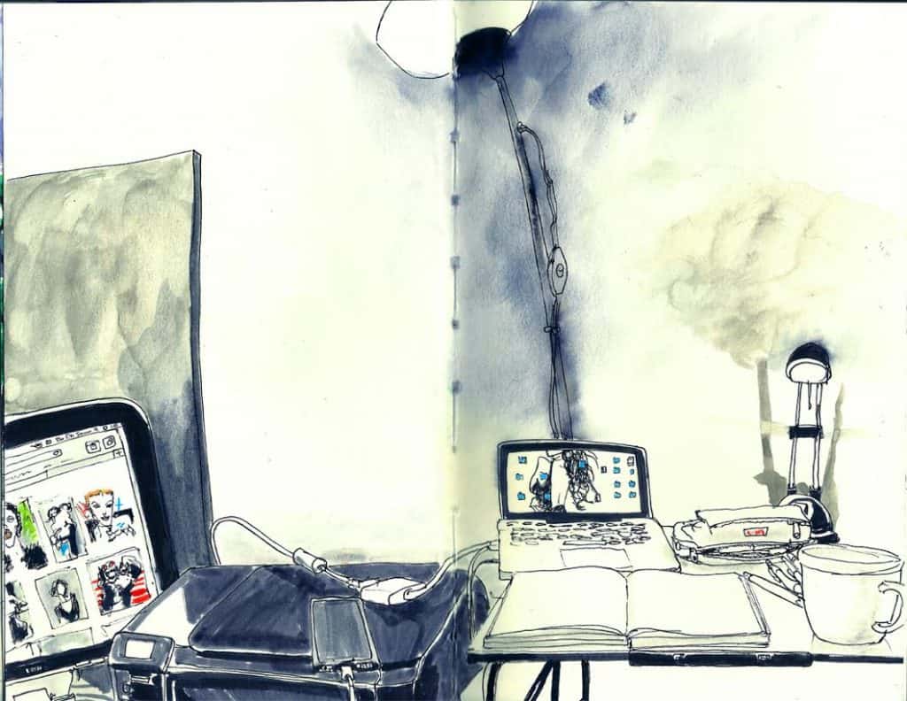 bulletin board sketch