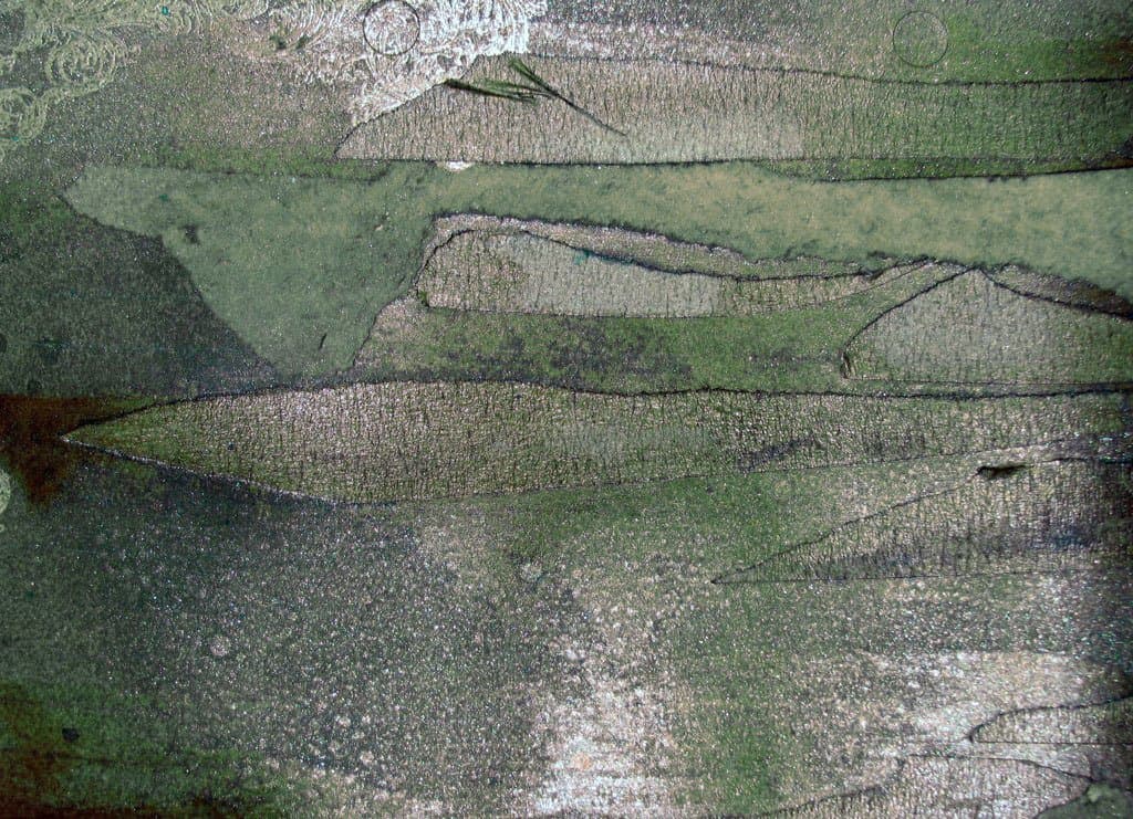 Masking tape adds texture when layered with watercolor.
