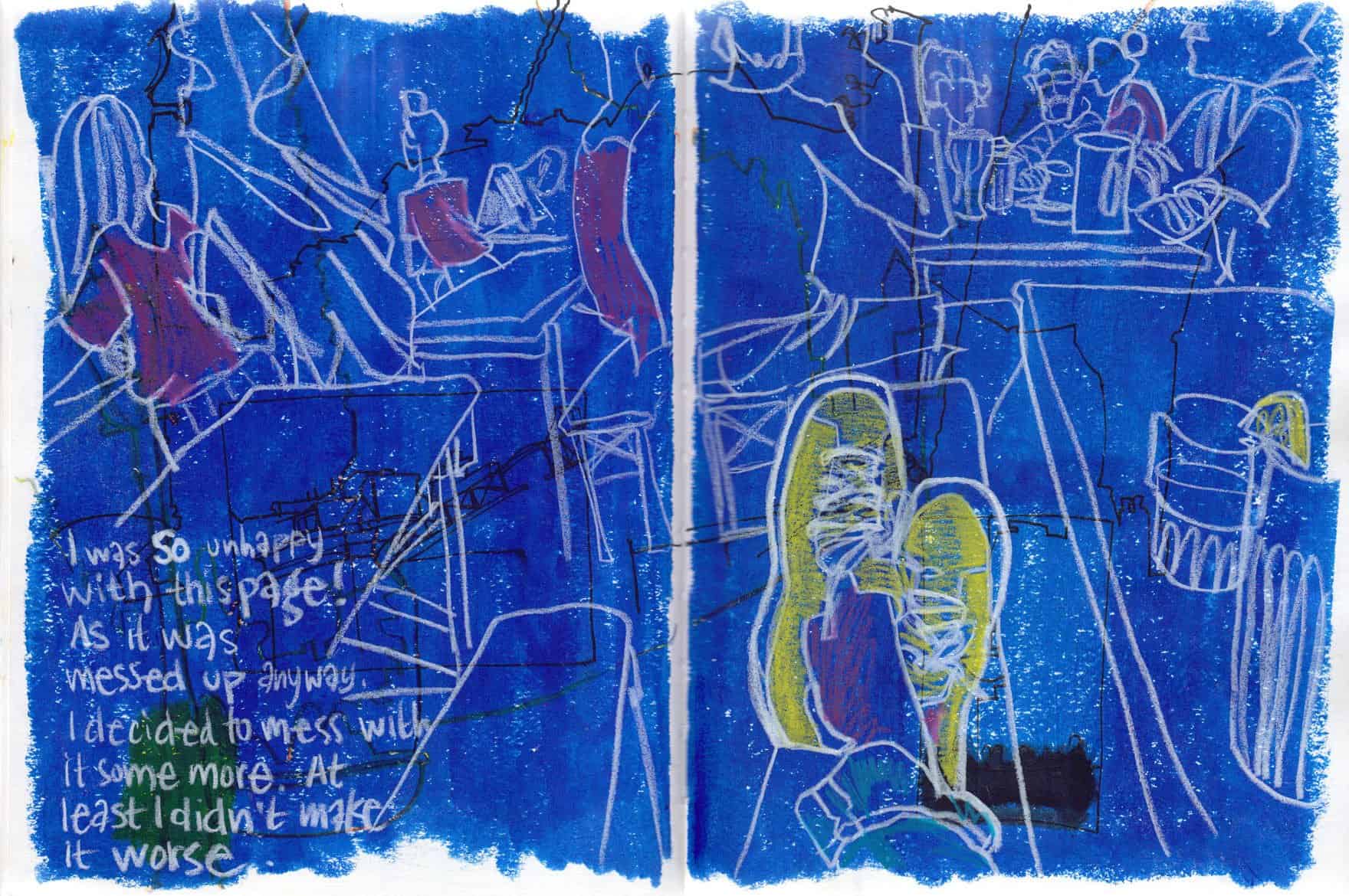 Fill an empty page of your sketchbook without overthinking 