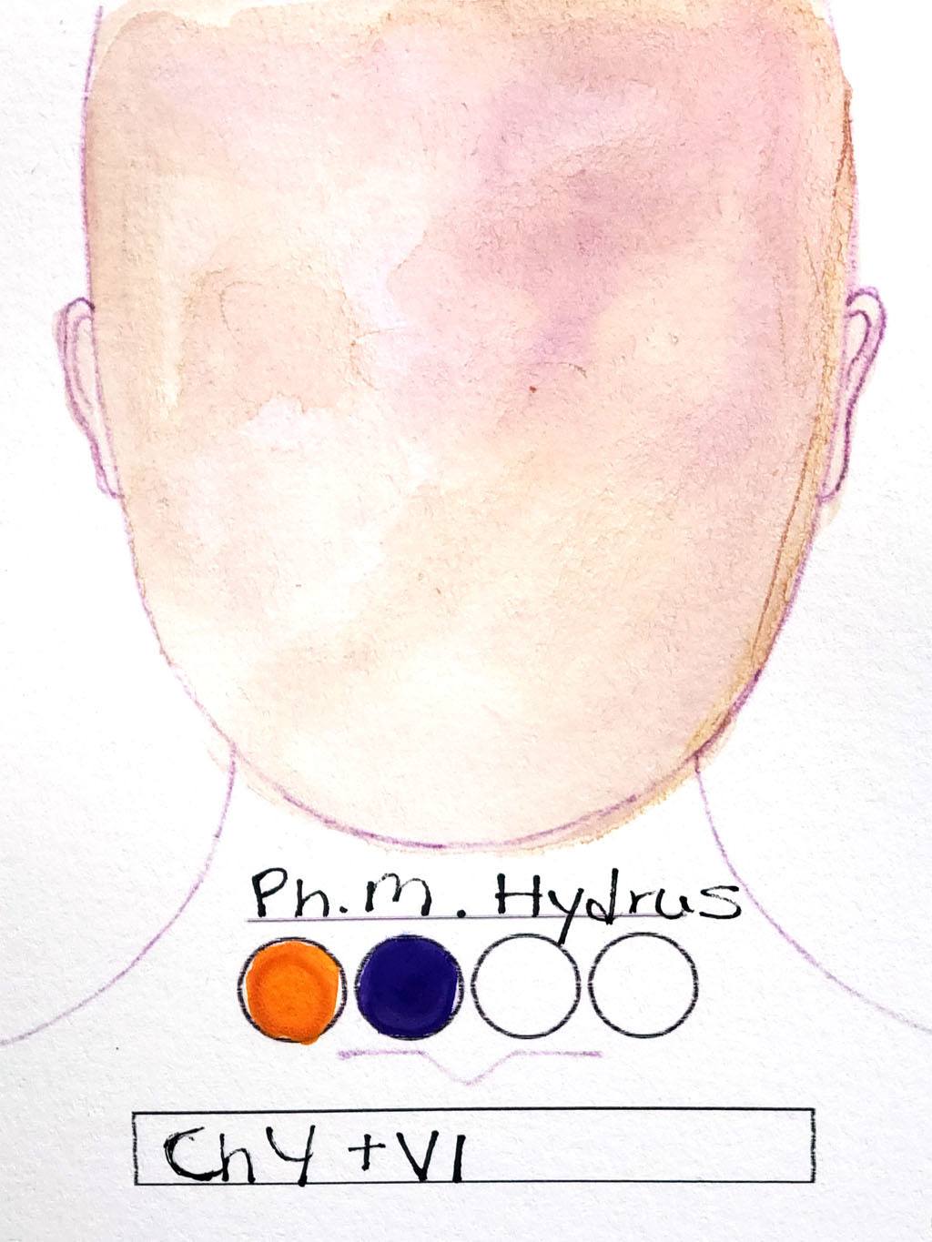 Complimentary colors mixed create realistic skin tones 